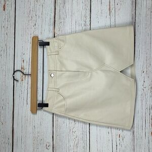 TopShop Leather Look Denim Styled Mini Skirt